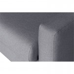 Sofa bed 3 places fabric Mattress 140 cm NOELISE Light grey