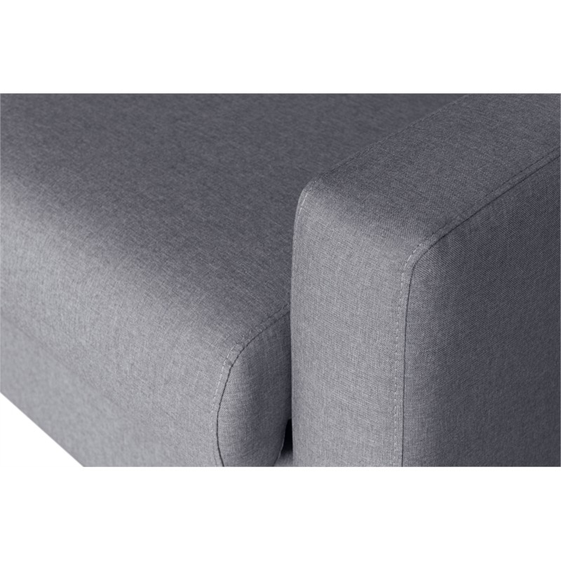 Sofa bed 3 places fabric Mattress 140 cm NOELISE Light grey - image 54556