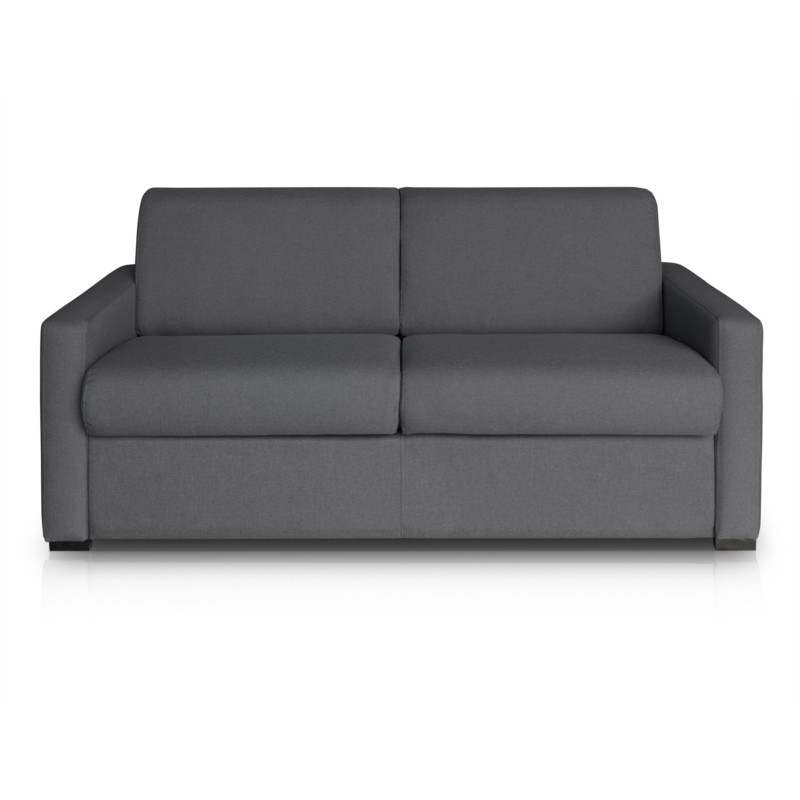 Sofa bed 3 places fabric Mattress 140 cm NOELISE Dark grey - image 54577