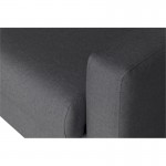 Sofa bed 3 places fabric Mattress 140 cm NOELISE Dark grey