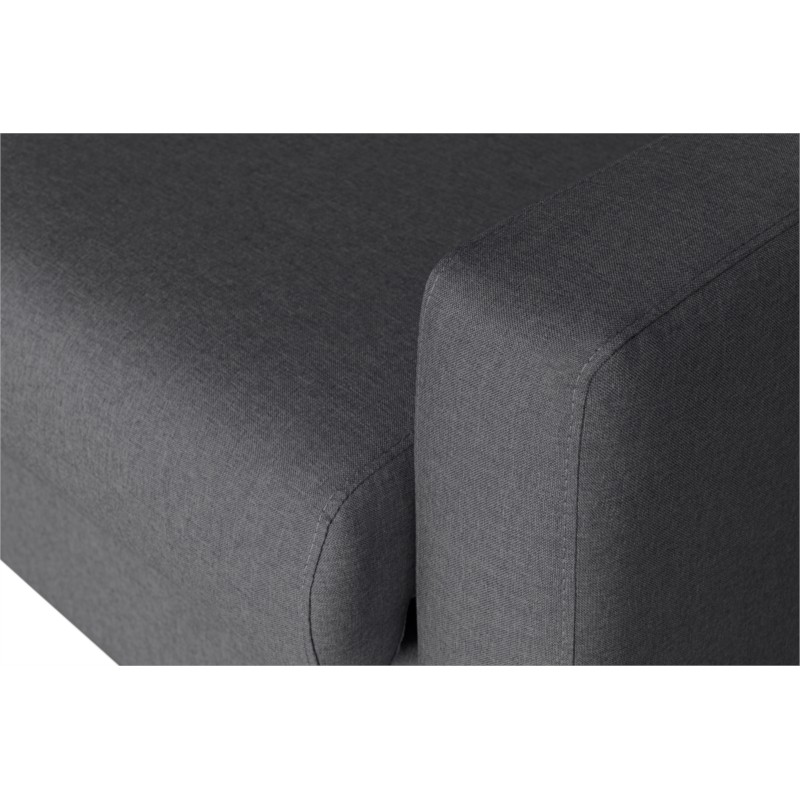 Sofa bed 3 places fabric Mattress 140 cm NOELISE Dark grey - image 54578