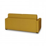 Sofa bed 3 places fabric Mattress 140 cm NOELISE Yellow