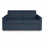 Sofa bed 3 places fabric Mattress 160 cm NOELISE Dark blue