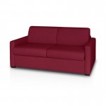 Sofa bed 3 places fabric Mattress 160 cm NOELISE Bordeaux