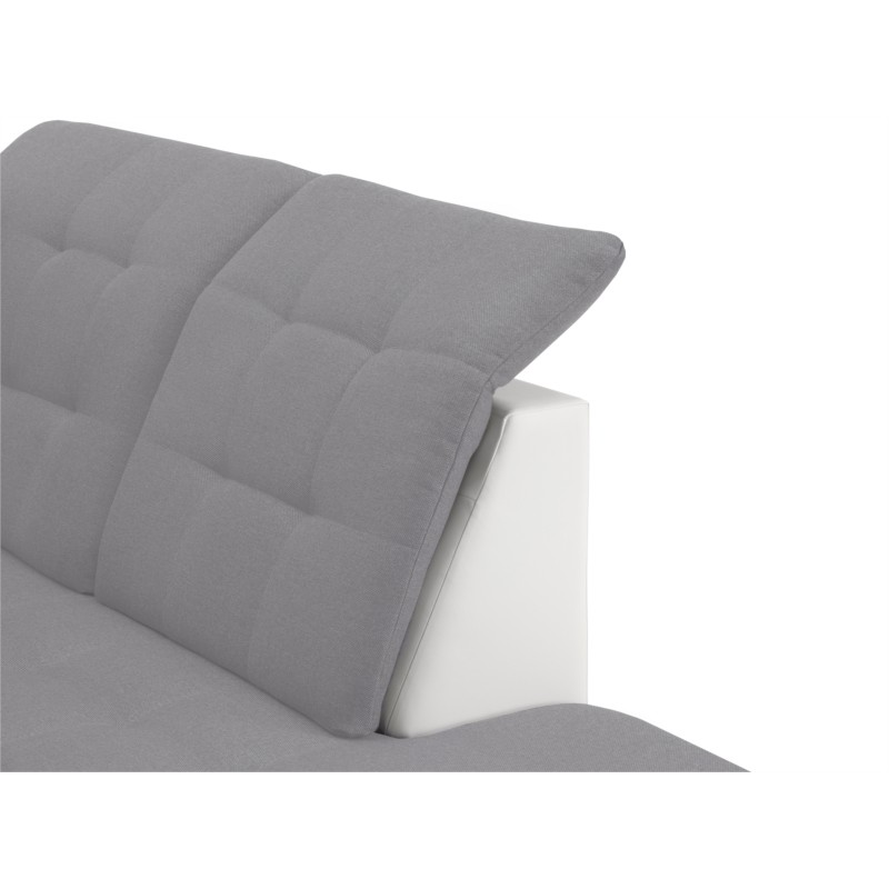 Convertible corner sofa 4 seats Right angle DIMITRY Grey, white - image 54690