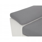 Convertible corner sofa 4 seats Right angle DIMITRY Grey, white