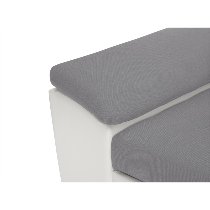 Convertible corner sofa 4 seats Right angle DIMITRY Grey, white - image 54693