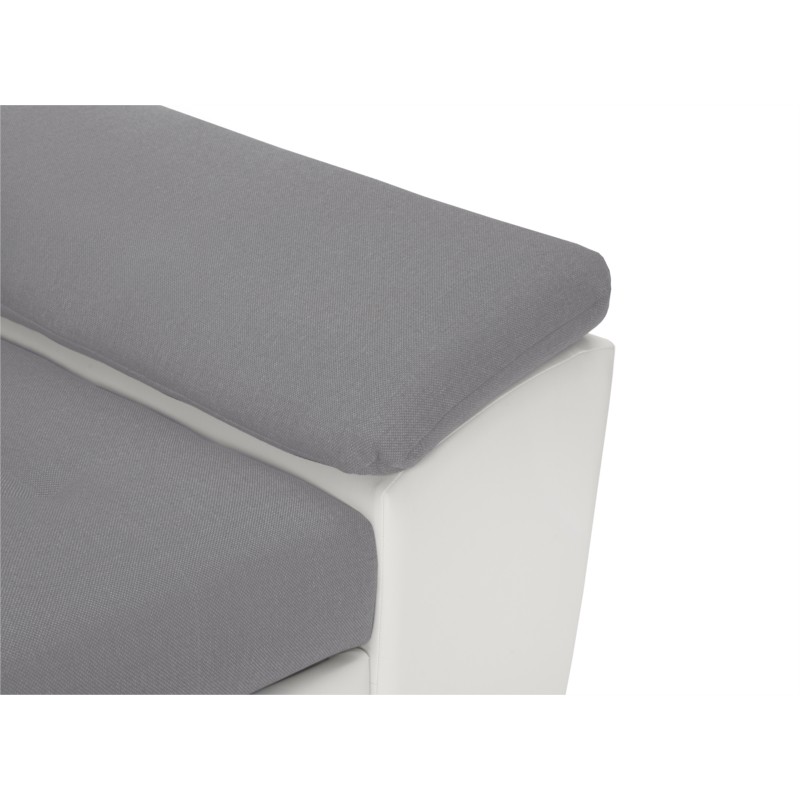 Convertible corner sofa 4 places Left angle DIMITRY Grey, white - image 54711