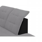 Convertible corner sofa 4 places Right Angle DIMITRY Grey, black
