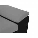 Convertible corner sofa 4 places Right Angle DIMITRY Grey, black