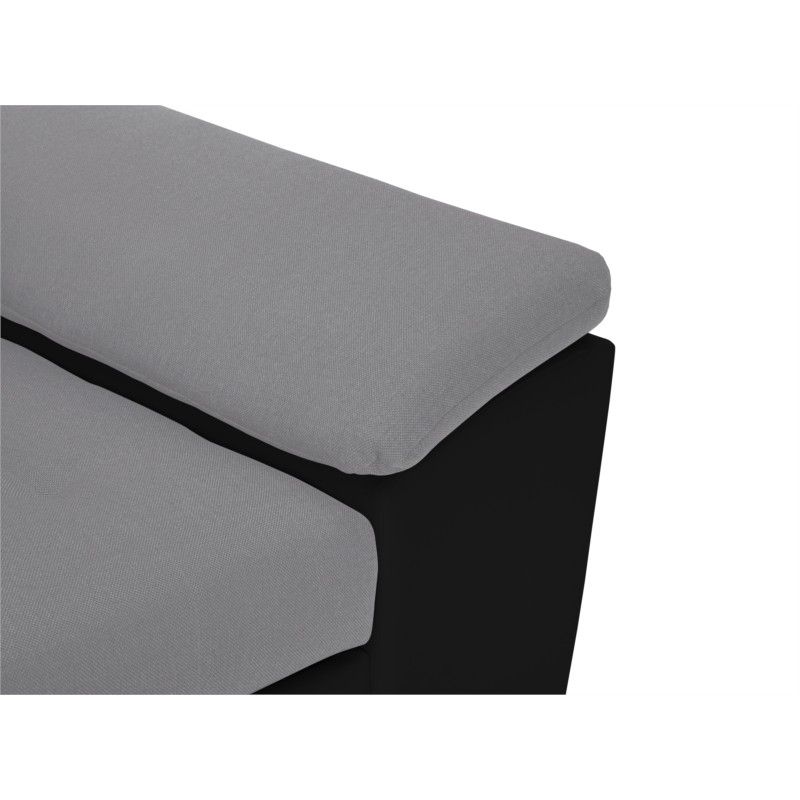 Convertible corner sofa 4 places Right Angle DIMITRY Grey, black - image 54716