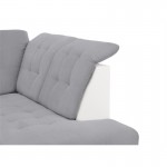 Convertible corner sofa 6 seats Right angle DIMITRYPLUS Grey,white