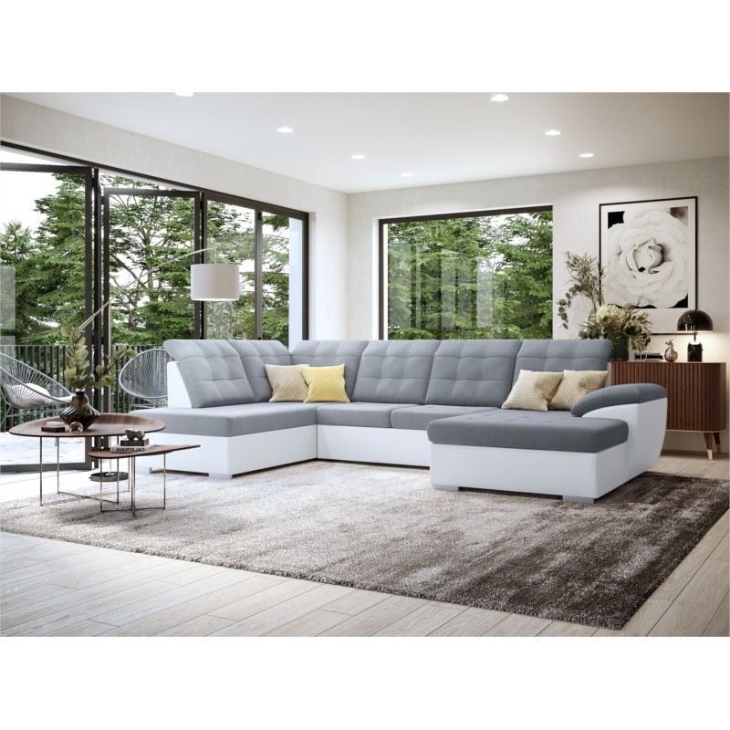 Convertible corner sofa 6 places Left angle DIMITRYPLUS Grey, white - image 54756