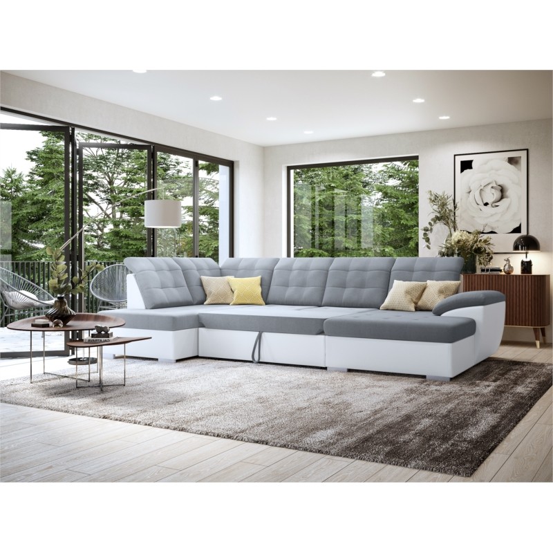 Convertible corner sofa 6 places Left angle DIMITRYPLUS Grey, white - image 54760
