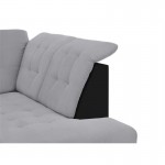 Convertible corner sofa 6 places Right angle DIMITRYPLUS Grey, black