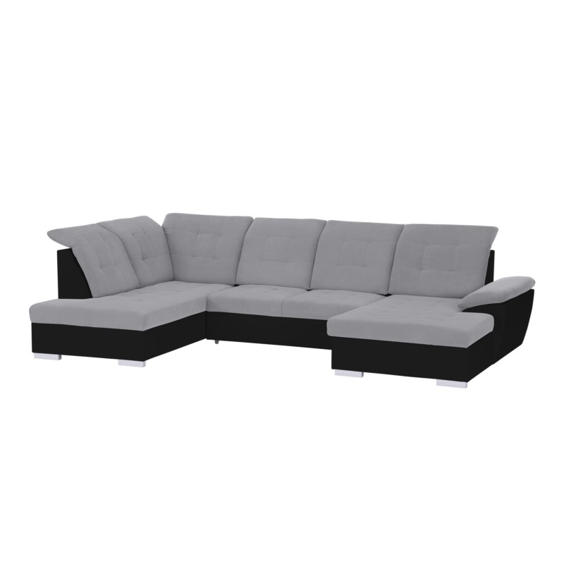 Convertible corner sofa 6 seats Left angle DIMITRYPLUS Grey, black - image 54780