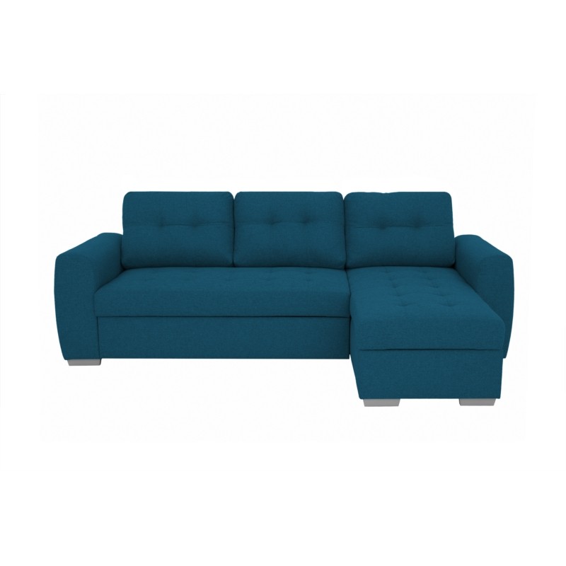 Corner sofa convertible 3 places fabric DONIA Oil Blue - image 54977