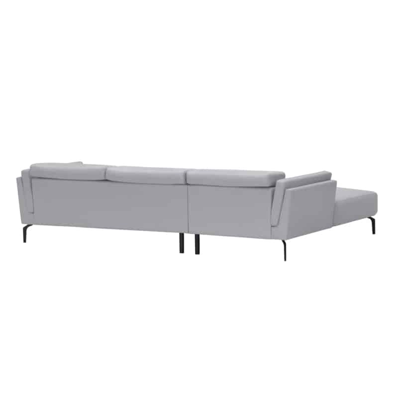 Corner sofa 4 places fabric feet metal Left Angle LULU Light grey - image 55017