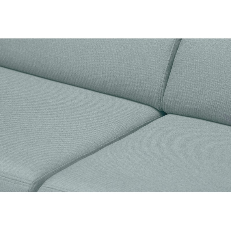 Canapé d'angle 4 places tissu pieds métal Angle Droit LULU Bleu céladon - image 55076
