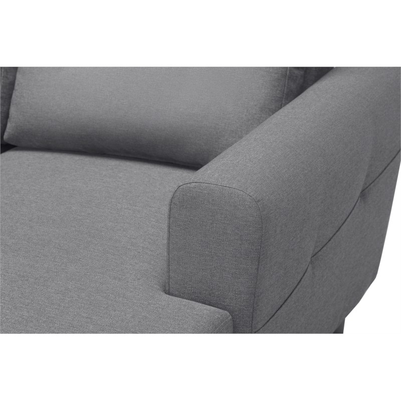 Convertible corner sofa 5 places fabric Left Angle OKTAV Light grey - image 55120