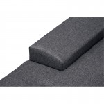 Convertible corner sofa 5 seats fabric Right Angle ARIA Dark grey