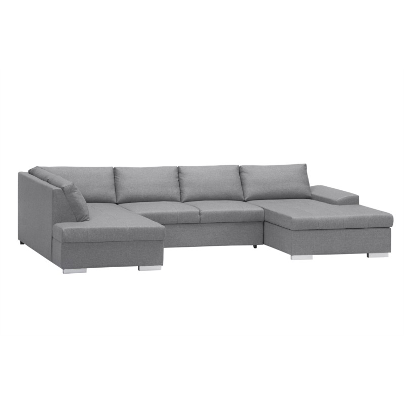 Convertible corner sofa 5 seats fabric Left Corner ARIA Light grey - image 55155