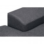 Convertible corner sofa 5 places fabric Right Angle GRACEU Dark grey