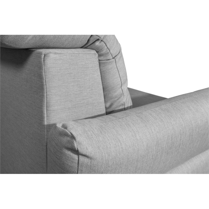 Modular corner sofa convertible 5 places fabric ADRIATIK Light grey - image 55186