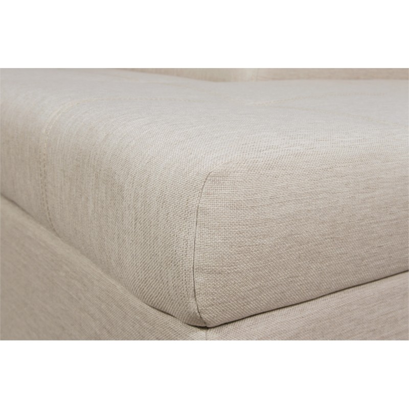 Corner sofa convertible 5 places trunk fabric Angle Right IVY Beige - image 55270