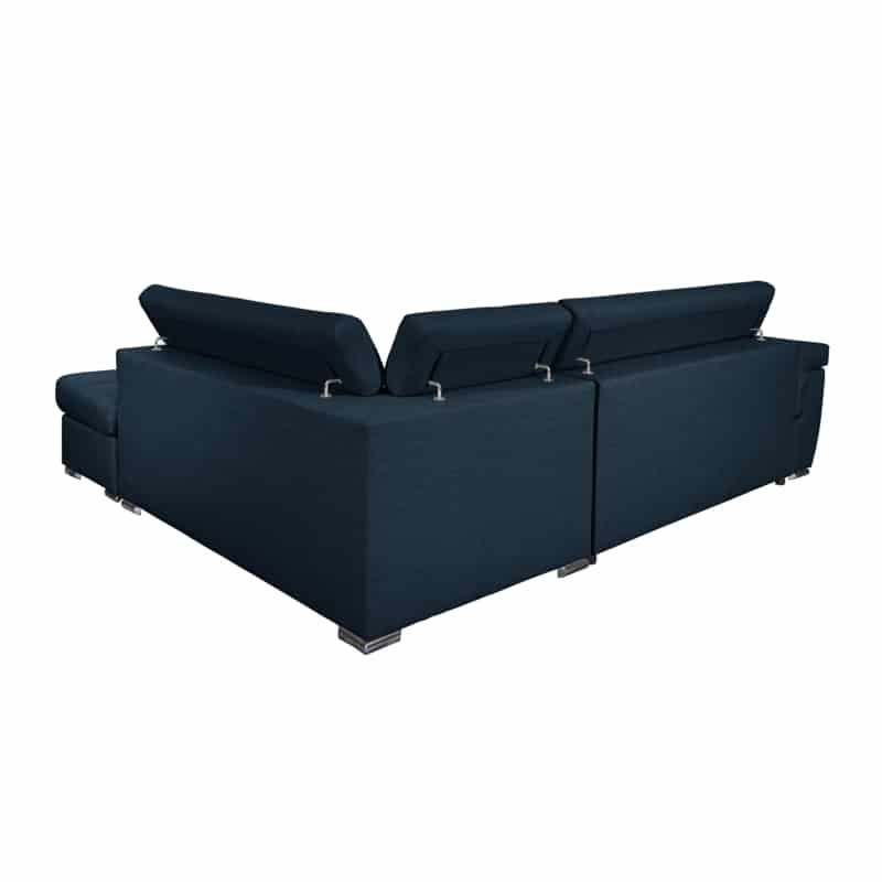 Canapé d'angle convertible 5 places coffre tissu Angle Droit IVY Bleu pétrole - image 55289