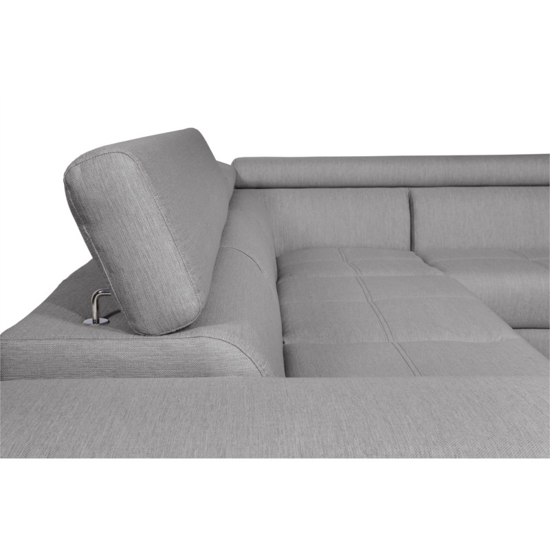 Corner sofa convertible 5 places trunk fabric Angle Right IVY Light grey - image 55324