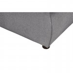 Convertible corner sofa 4 places fabric CATHIA Light grey