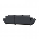 4 seater convertible corner sofa CATHIA Dark Grey fabric