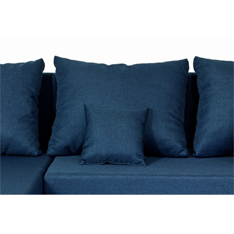 Convertible corner sofa 4 places fabric Right Angle STELA Oil Blue - image 55382