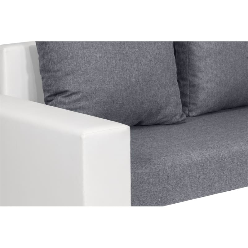 Convertible corner sofa 4 seater fabric PU Right Angle STELA Grey, white - image 55390