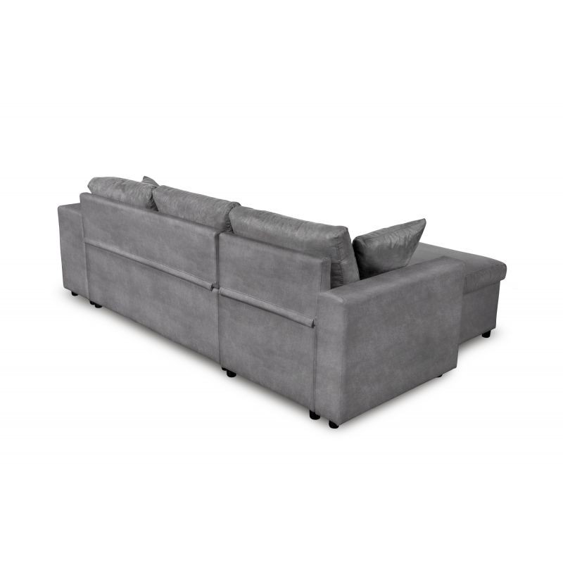 Convertible corner sofa microfiber niche on the right KATIA Grey - image 55426