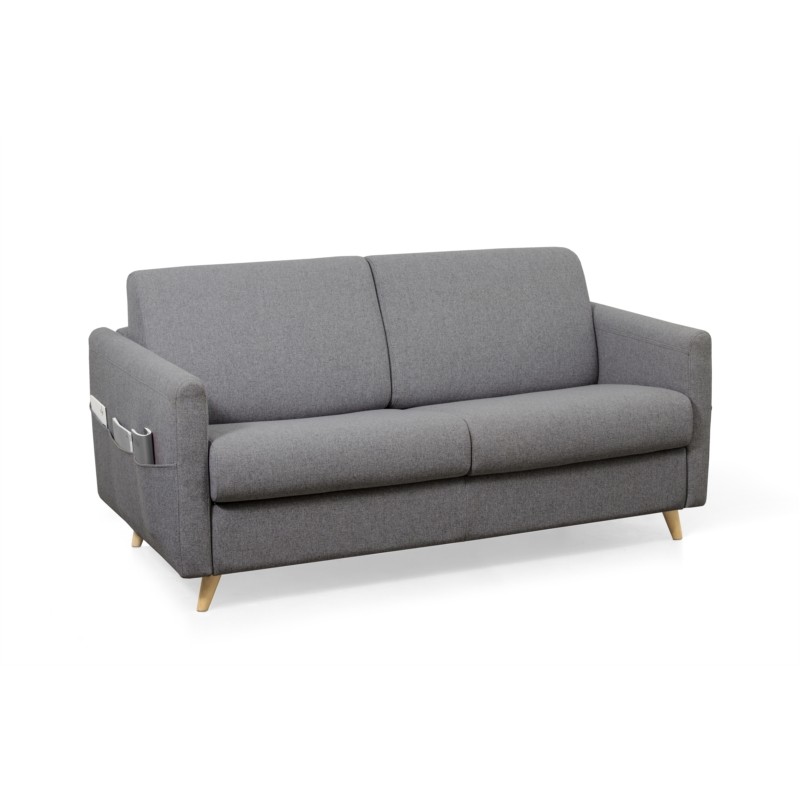 Sofa fast sleeping fabric 3 places TAMY (Dark grey) - image 55463