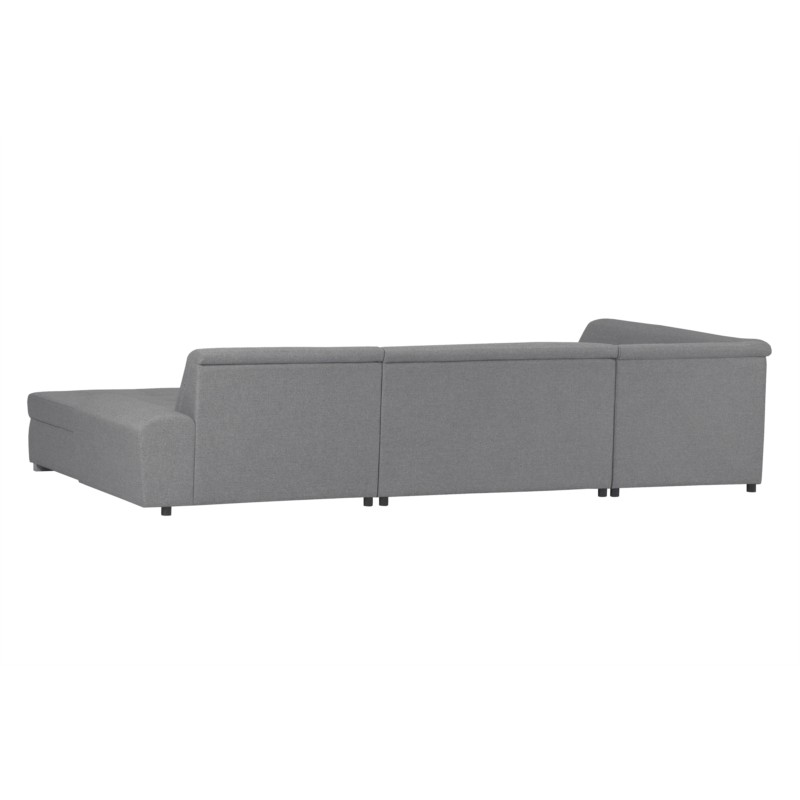 Convertible corner sofa 6 places fabric Left Angle WIDE (Light grey) - image 55750
