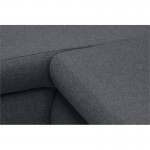 Convertible corner sofa 5 places fabric Left Angle CHAPUIS (Dark grey)
