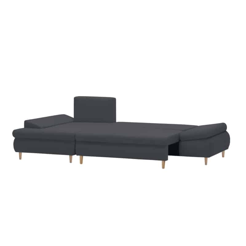 Convertible corner sofa 5 places fabric Left Angle CHAPUIS (Dark grey) - image 55825