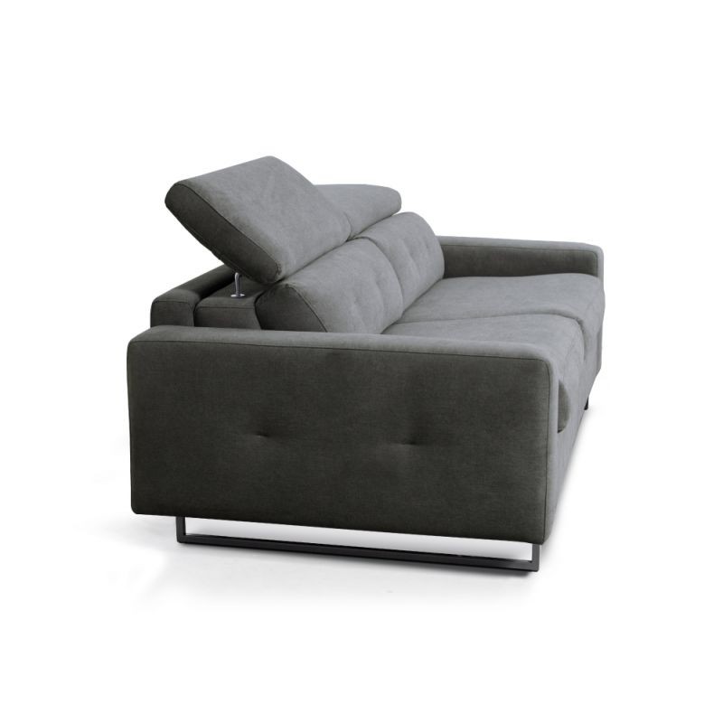 Sofa bed 3 places fabric MINA (Dark grey) - image 55870