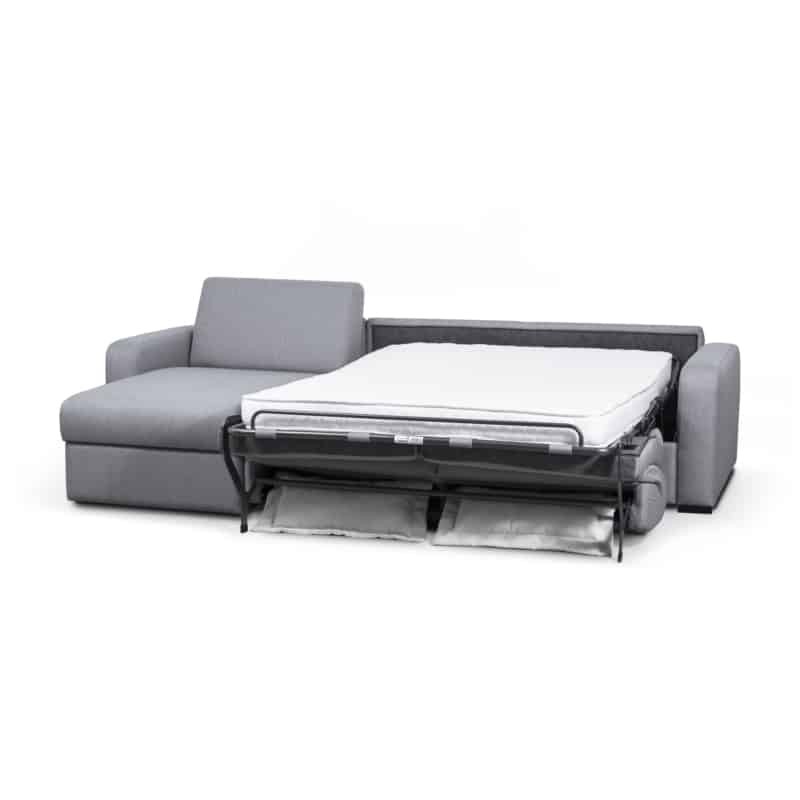 Convertible corner sofa 3 places fabric Left Angle LANDIN (Light grey) - image 55887