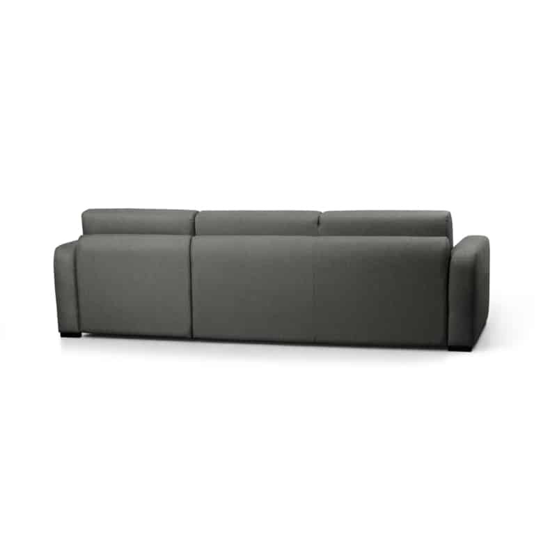 Convertible corner sofa 3 places fabric Right Angle LANDIN (Dark grey) - image 55910