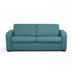  Sofa bed 3 places fabric Mattress 160 cm LANDIN (Duck blue)