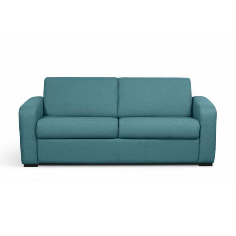  Sofa bed 3 places fabric Mattress 160 cm LANDIN (Duck blue) - image 55928