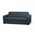 Sofa bed 3 places fabric Mattress 160 cm LANDIN (Dark blue)
