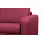  Sofa bed 3 places fabric Mattress 160 cm LANDIN (Bordeaux)