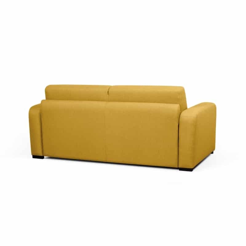 Sofa bed 3 places fabric Mattress 160 cm LANDIN (Yellow) - image 55973
