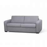 Sofa bed 3 places fabric Mattress 140 cm LANDIN (Light grey)
