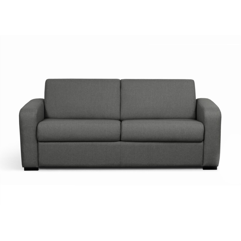 Sofa bed 3 places fabric Mattress 140 cm LANDIN (Dark grey) - image 56032